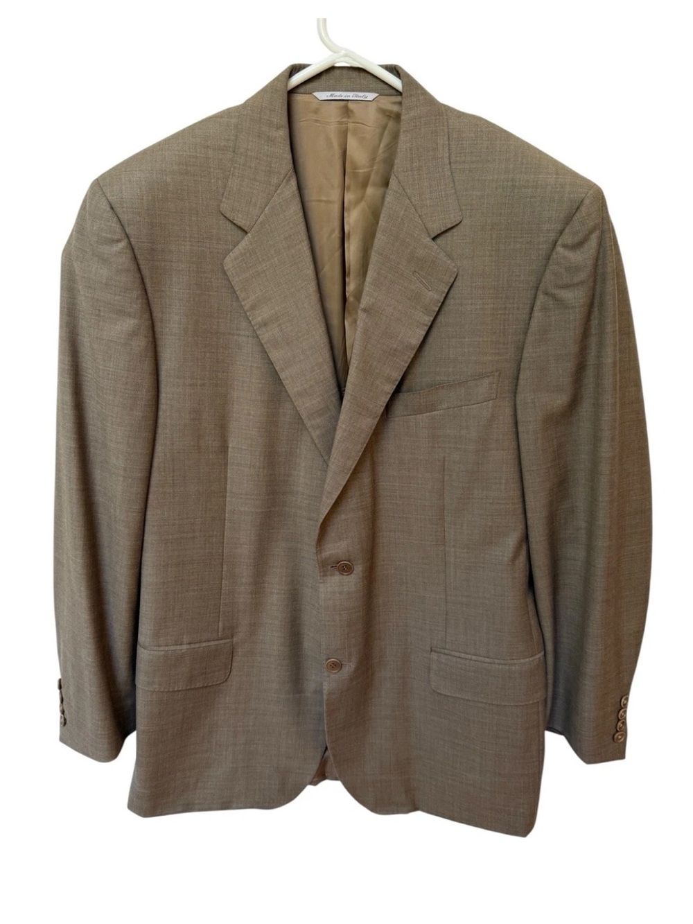 Canali Fodera Tessuto Rayon Cupro Bember Wool/Silk Mens Blazer Sz 44L